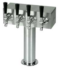 air cooled 4 faucet beer tower